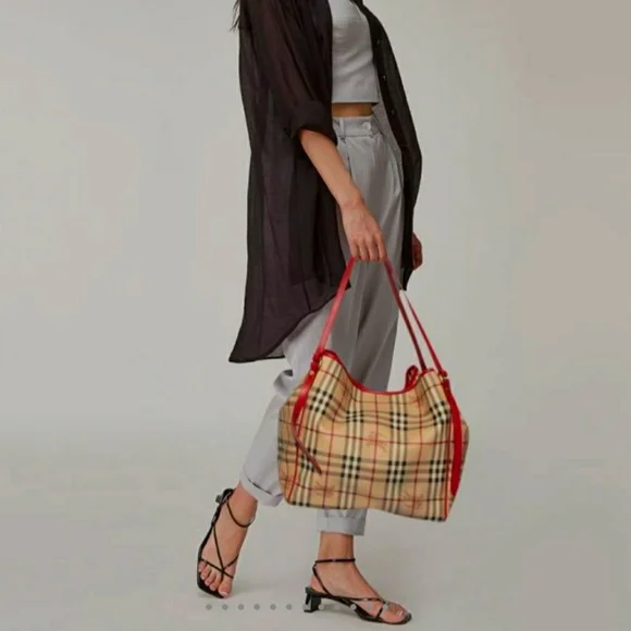 Burberry Haymarket Canterbury Tote - Picture 3 of 16